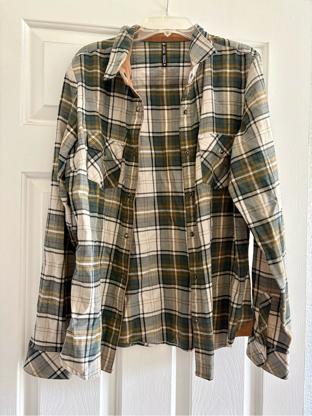 Kuhl Women's Olive Green & Cream Plaid Button-Down Shirt